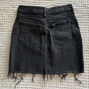 Old Navy Black Frayed Hem Mini Skirt